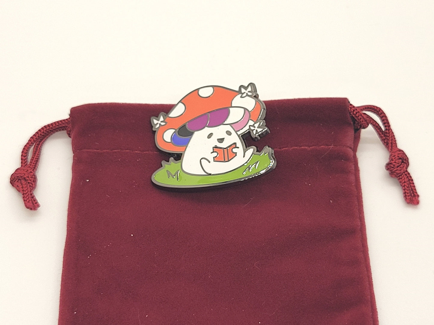 Adorable Mushroom Genderfluid Pride Pin Hard Enamel with Genderfluid Flag Colors | Subtle Gay Pin | *FREE SHIPPING*