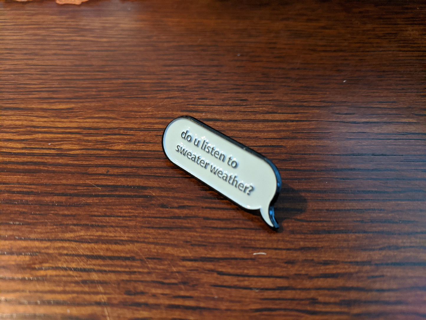 Do You Listen To Sweater Weather Code Bisexual Enamel Pin