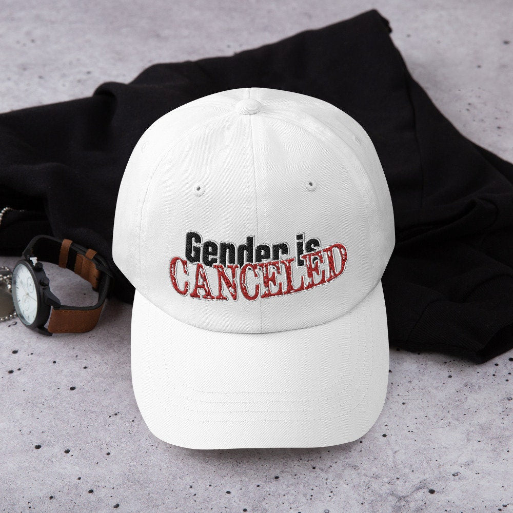 Gender is Canceled baseball cap dad hat nonbinary pride
