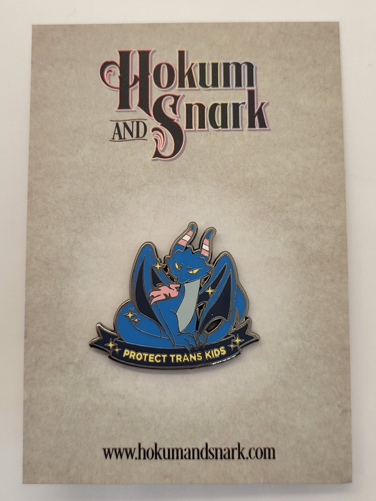 Protect Trans Kids Dragon Enamel Lapel Pin | Support Trans Youth Transgender Rights Trans Lives Matter