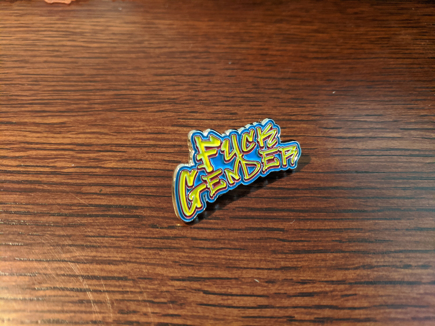 F*ck Gender Nonbinary Agender Genderqueer Genderfluid Pride Enamel Pin | Pin for Gender Nonconforming Maverique Neutrois Folx
