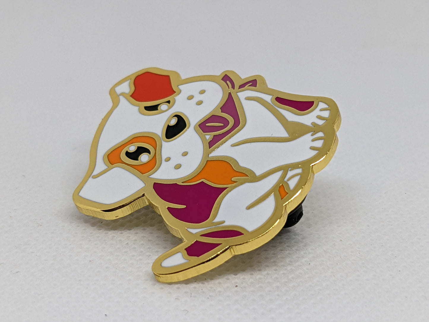 Lesbian Pride Dog Pin | Subtle Lesbian Pride Flag Pin | Subtle LGBT Pin | WLW Pride Jewelry