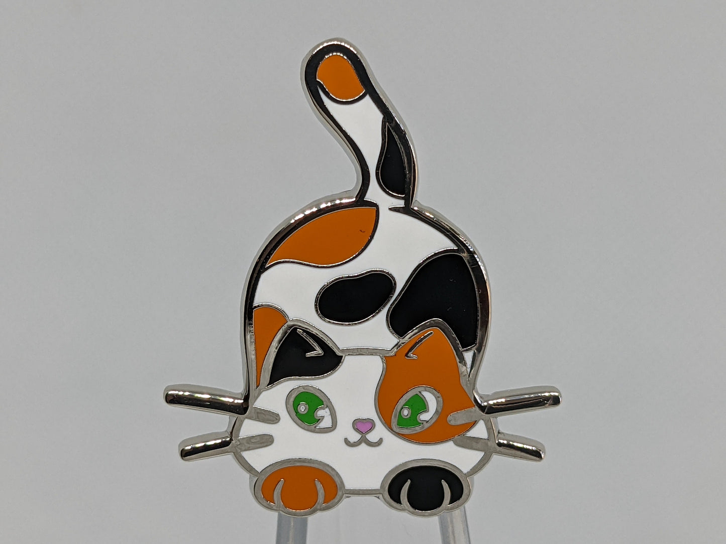 Chibi Calico Cat Enamel Pin | Cat Lover Gift | Cat Pin Accessory | Neko Pin for Cat Mom Cat Dad Cat Parent