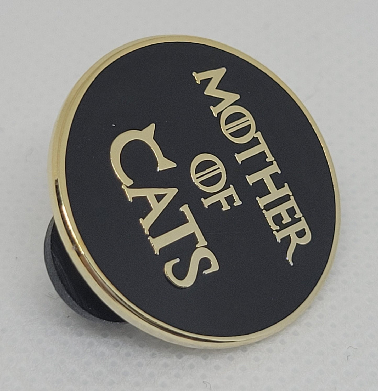Mother of Cats Enamel Pin | Cat Lady Cat Mom Cat Lover Gift Idea | Game of Thrones Mother of Dragons reference | House Targaryen Geeky Gift
