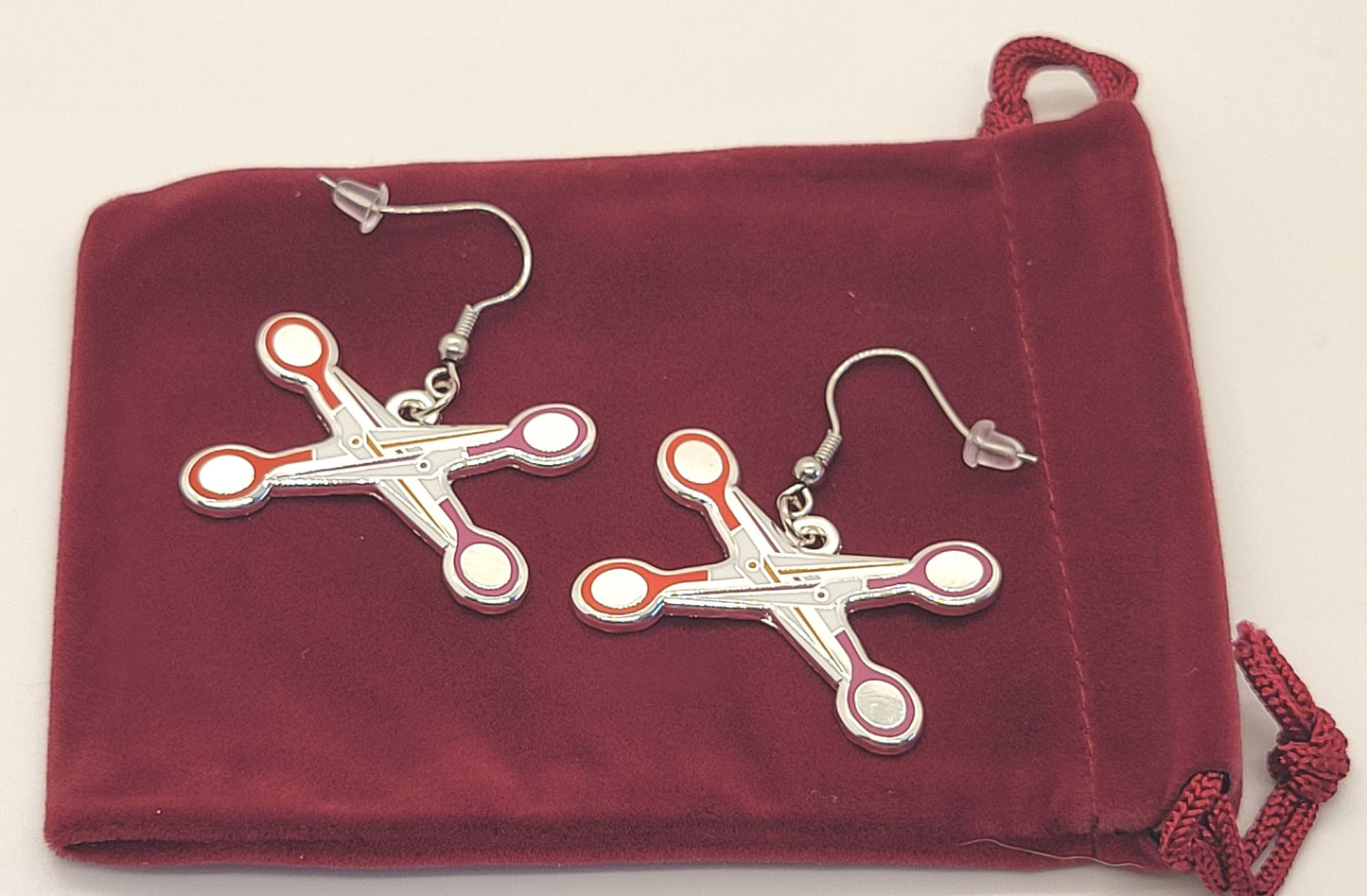 Lesbian Pride Scissors Earrings in WLW LGBT+ Flag Colors | LGBTQ+ Pride Jewelry