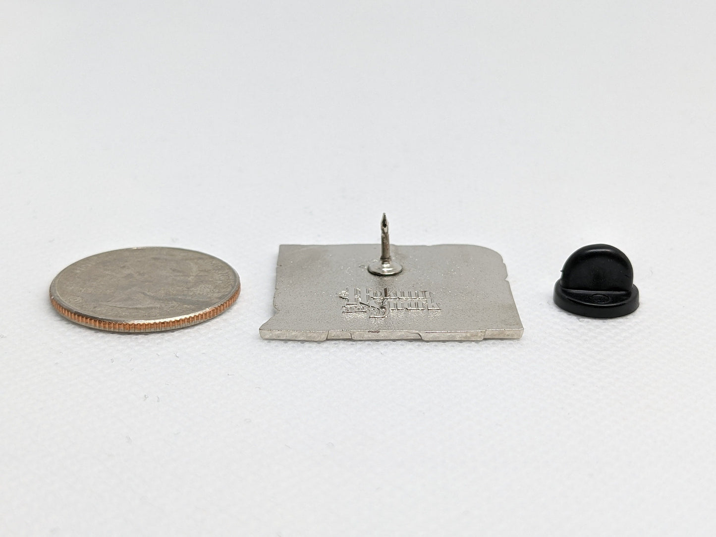 She Her Pronoun Pin Block Letters | Choose Pink or Black and White Female Femme Hard Enamel Pronoun Button