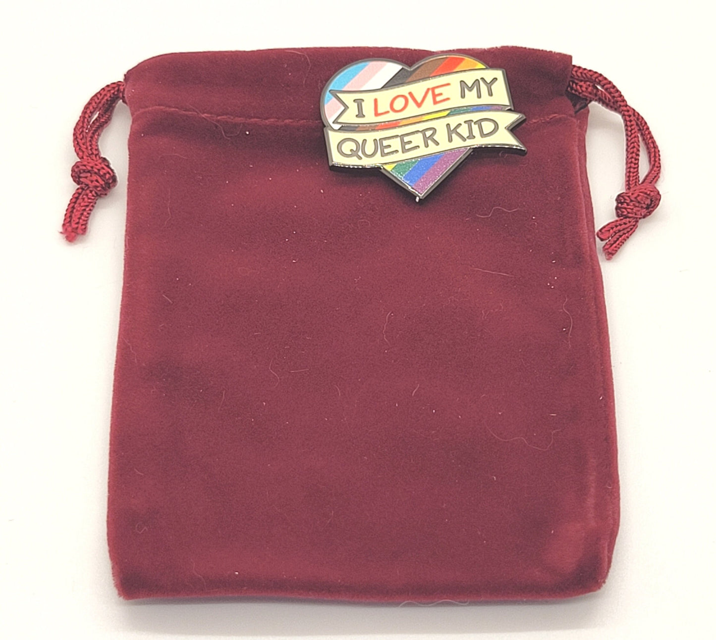 I Love My Queer Kid Rainbow Pride Enamel Pin For Parents and Family