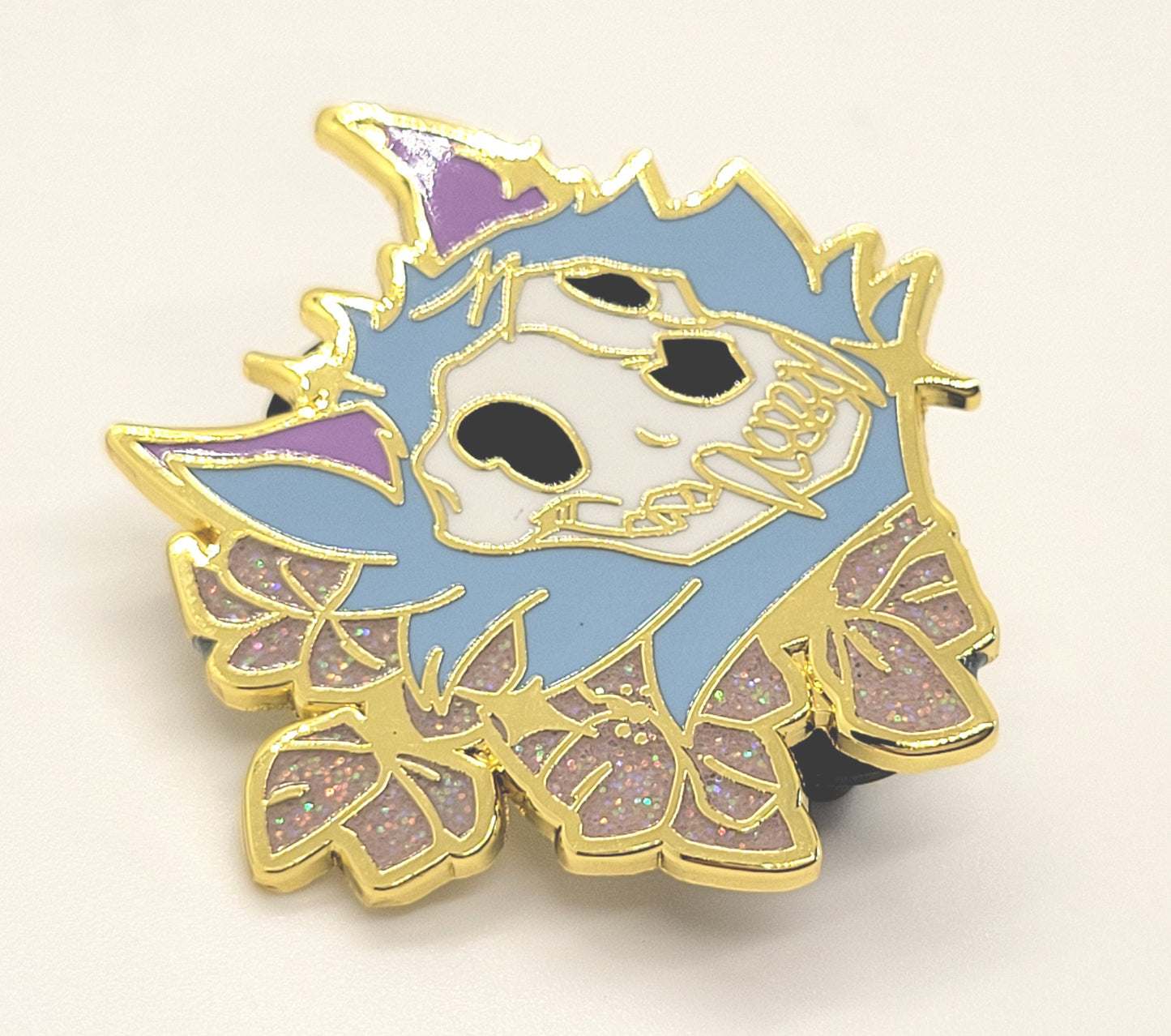 Skulldog Skullsona Enamel Pin | Pretty Pink or Goth Red and Black Furry Fursona Enamel Pin