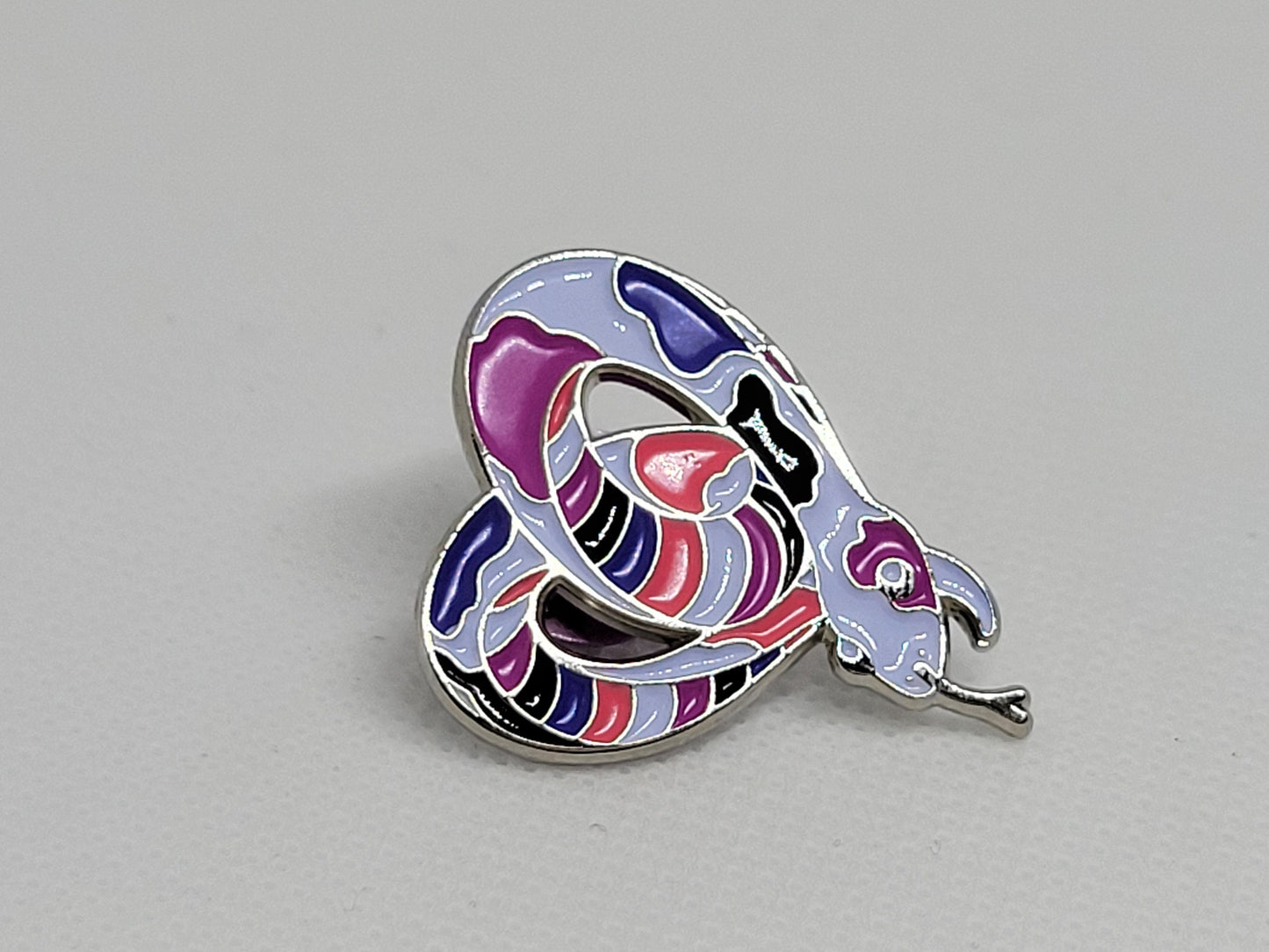 Genderfluid Pride Noodle Enamel Pin in Genderfluid Pride Flag Colors