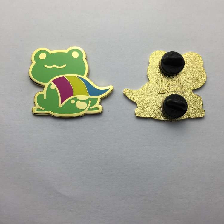 Pansexual Pride Frog Pin | Chibi Queer Frog Enamel PIn in Pan Pride Flag Cape | Pride Jewelry Accessories | LGBTQ Frog Pin