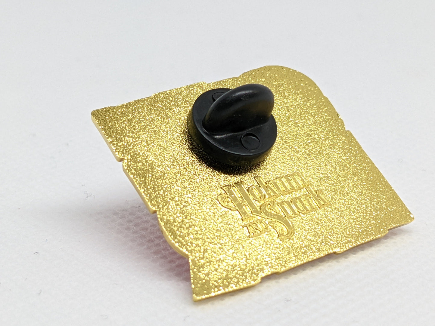 She Her Pronoun Pin Block Letters | Choose Pink or Black and White Female Femme Hard Enamel Pronoun Button