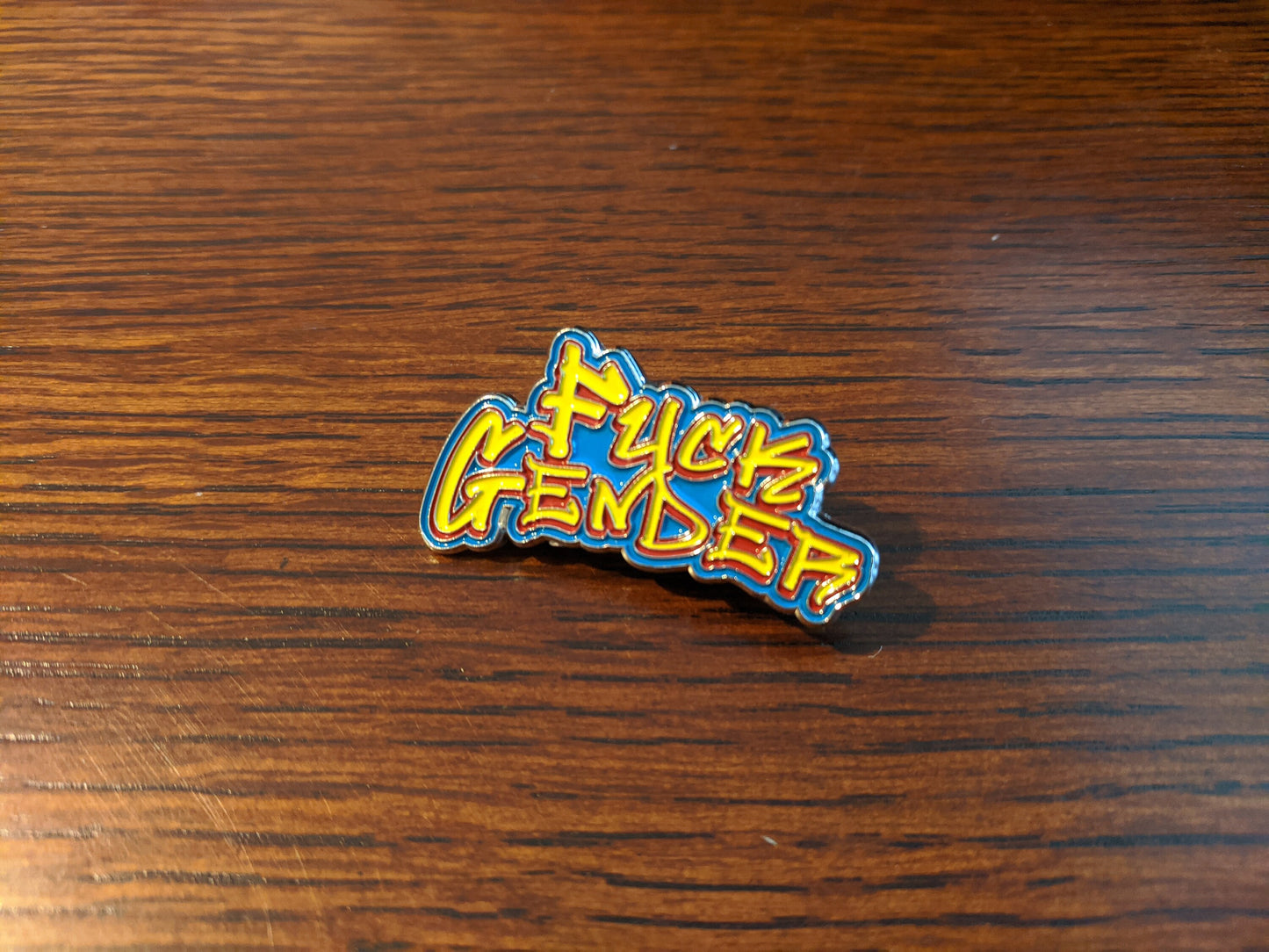 F*ck Gender Nonbinary Agender Genderqueer Genderfluid Pride Enamel Pin | Pin for Gender Nonconforming Maverique Neutrois Folx