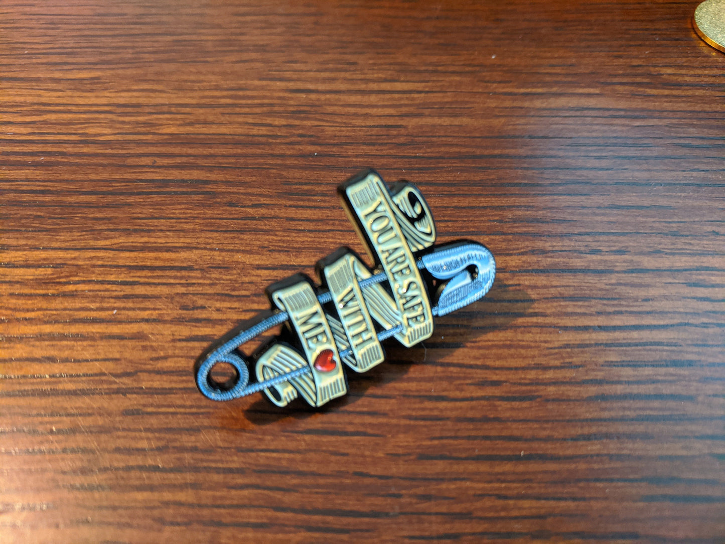 You are Safe with Me Pin | Safe Space Pin | LGBTQ Ally Pin | Safety Pin Trans Rights SafeSpace Enamel Pin