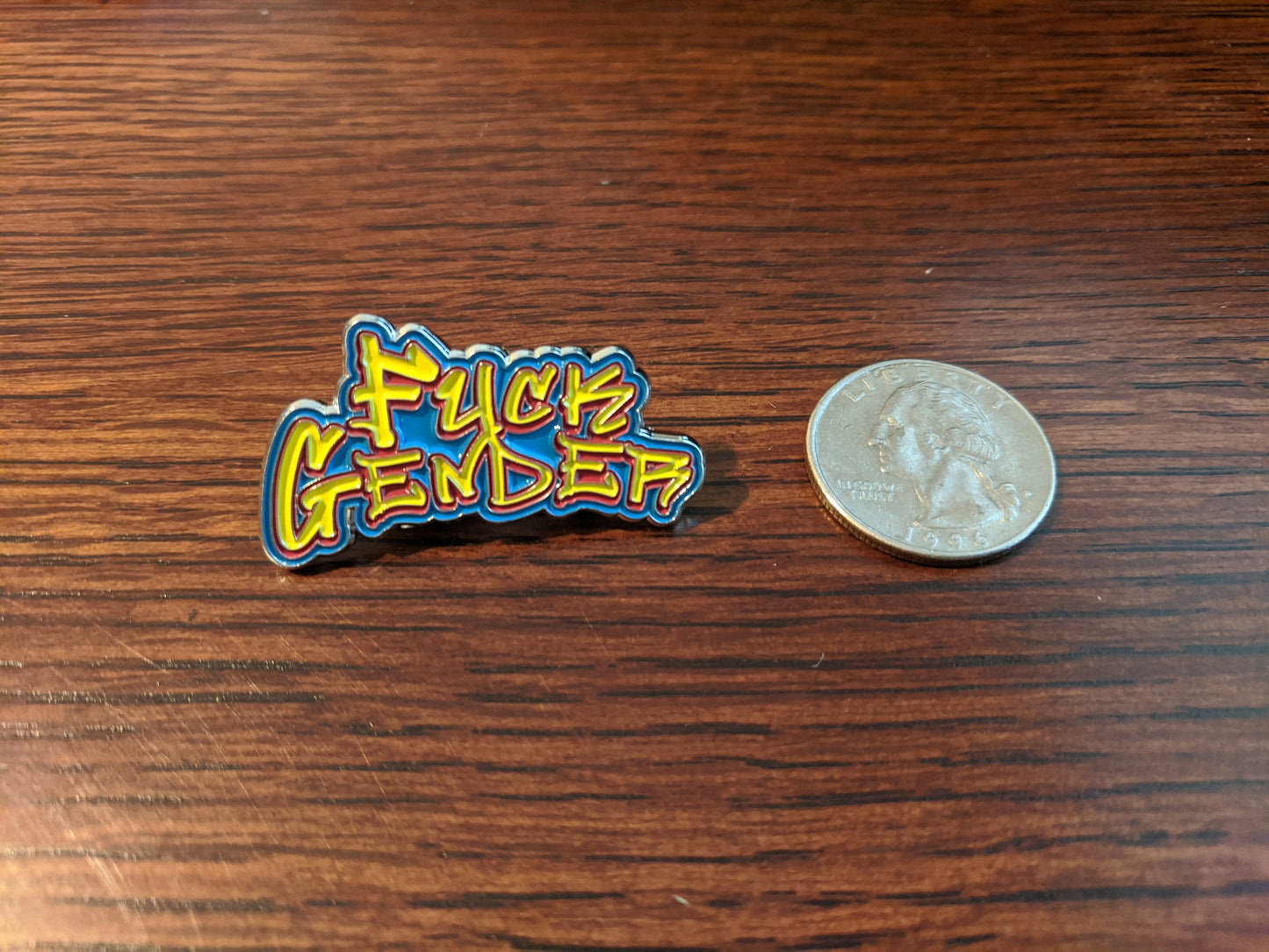 F*ck Gender Nonbinary Agender Genderqueer Genderfluid Pride Enamel Pin | Pin for Gender Nonconforming Maverique Neutrois Folx