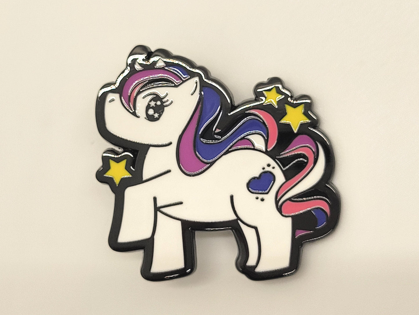 Genderfluid Pride Unicorn Pin | Chibi Enamel Gay Little Pony Pin with Gender Fluid Pride Flag Colors | LGBTQ+ Pins | Genderfluid Jewelry