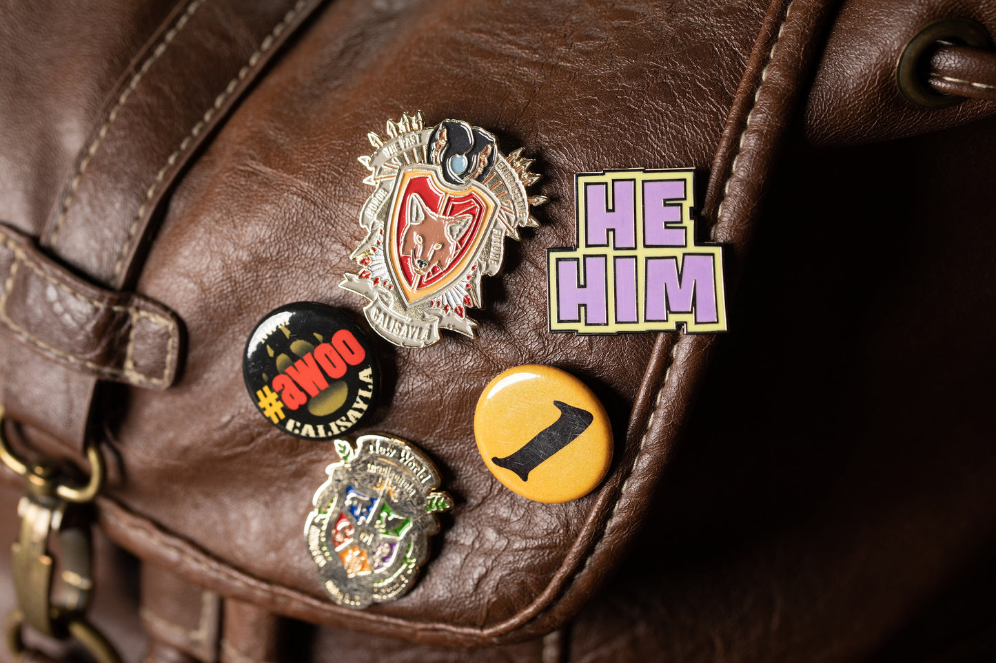 He Him Pronoun Pin Block Letters | Masc Male Hard Enamel Pronoun Button Badge
