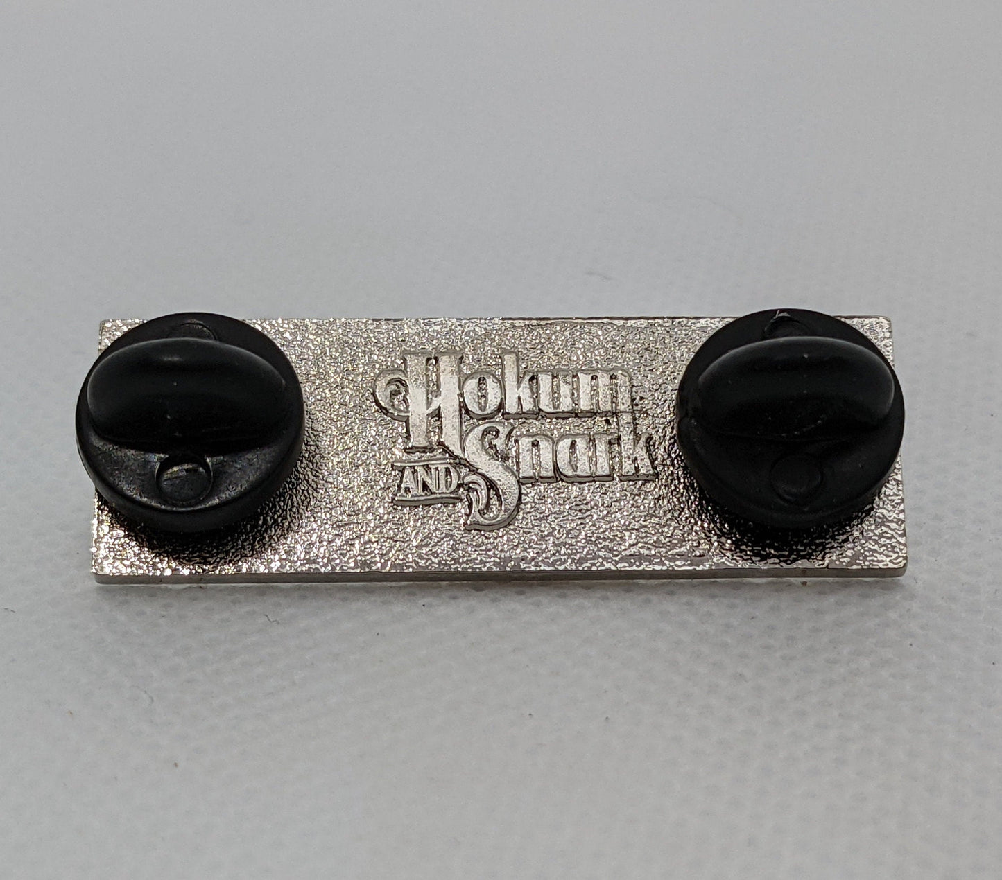 She/They Rectangle Pronoun Pin Silver or Gold Hard Enamel 1.5 by .5 in | Femme Nonbinary Pronoun Badge