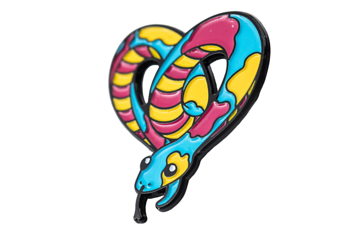 Pansexual Pride Noodle Cute Enamel Pin in Pan Pride Flag Colors | Subtle Pride Pin | LGBT+ Jewelry Accessories