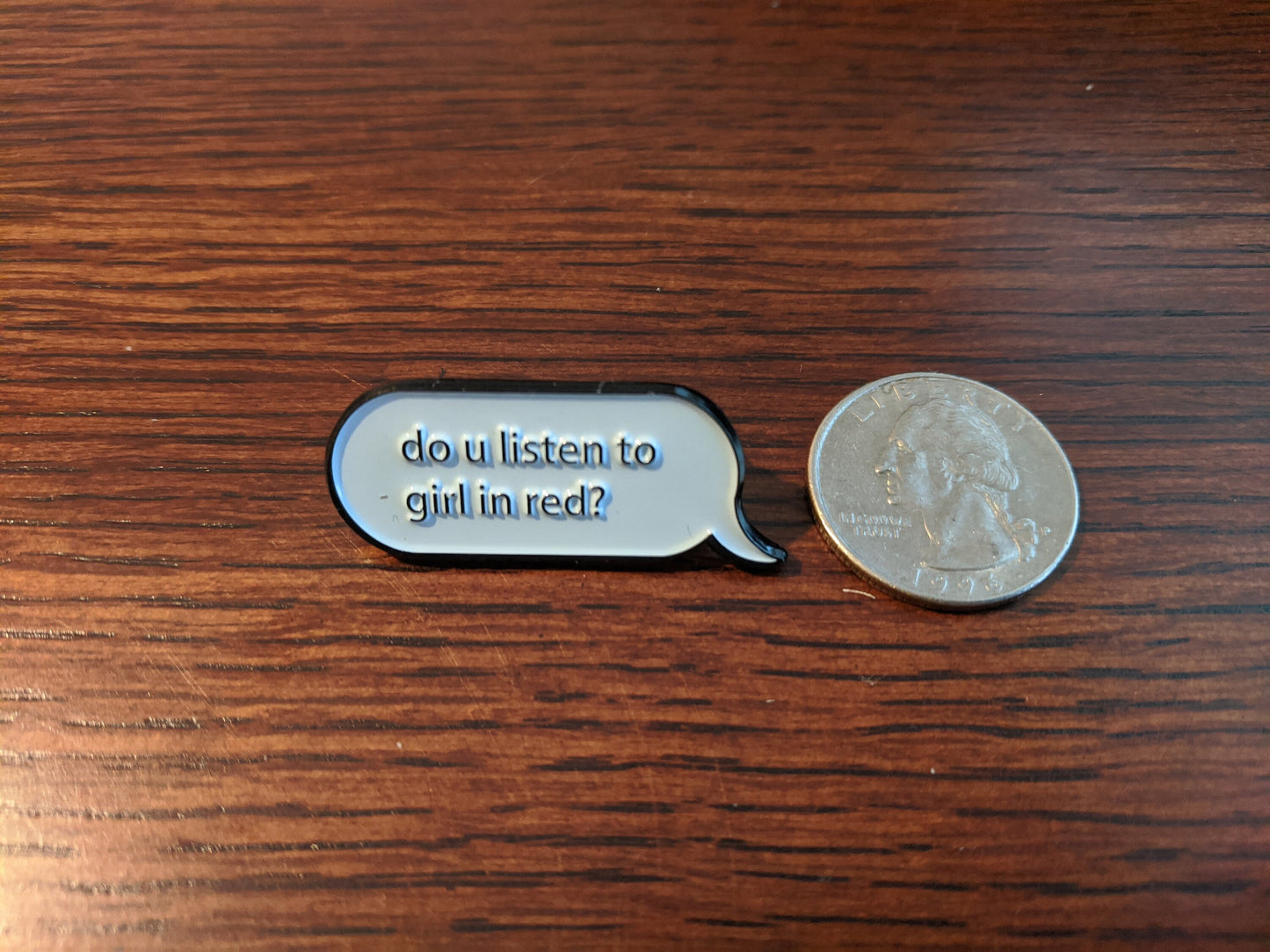 Do You Listen To Girl In Red Code Lesbian Enamel Pin | Subtle Pride Jewelry Gift