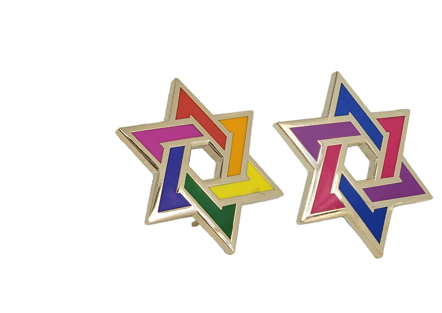 Six-Pointed Star of David LGBT+ Pride Pin | Pick Rainbow Bisexual Pansexual Asexual Lesbian Gay Male Omnisexual Nonbinary Genderfluid Trans
