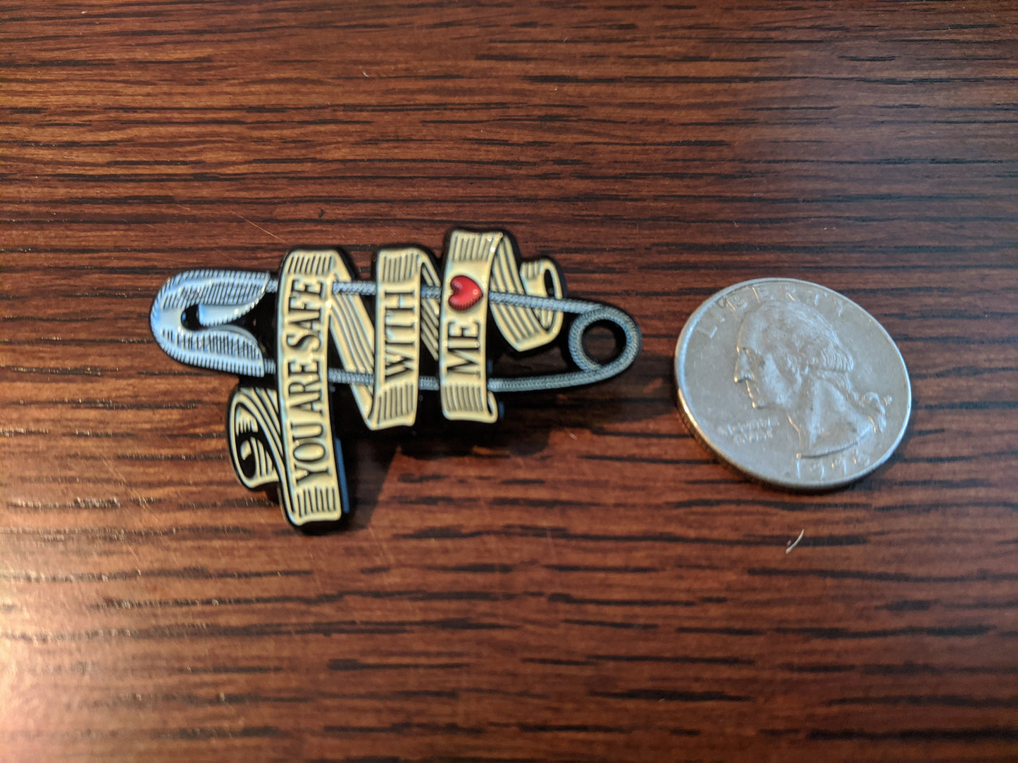 You are Safe with Me Pin | Safe Space Pin | LGBTQ Ally Pin | Safety Pin Trans Rights SafeSpace Enamel Pin