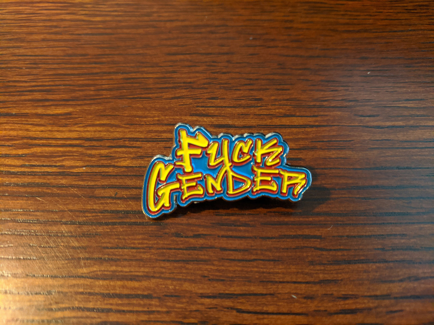 F*ck Gender Nonbinary Agender Genderqueer Genderfluid Pride Enamel Pin | Pin for Gender Nonconforming Maverique Neutrois Folx
