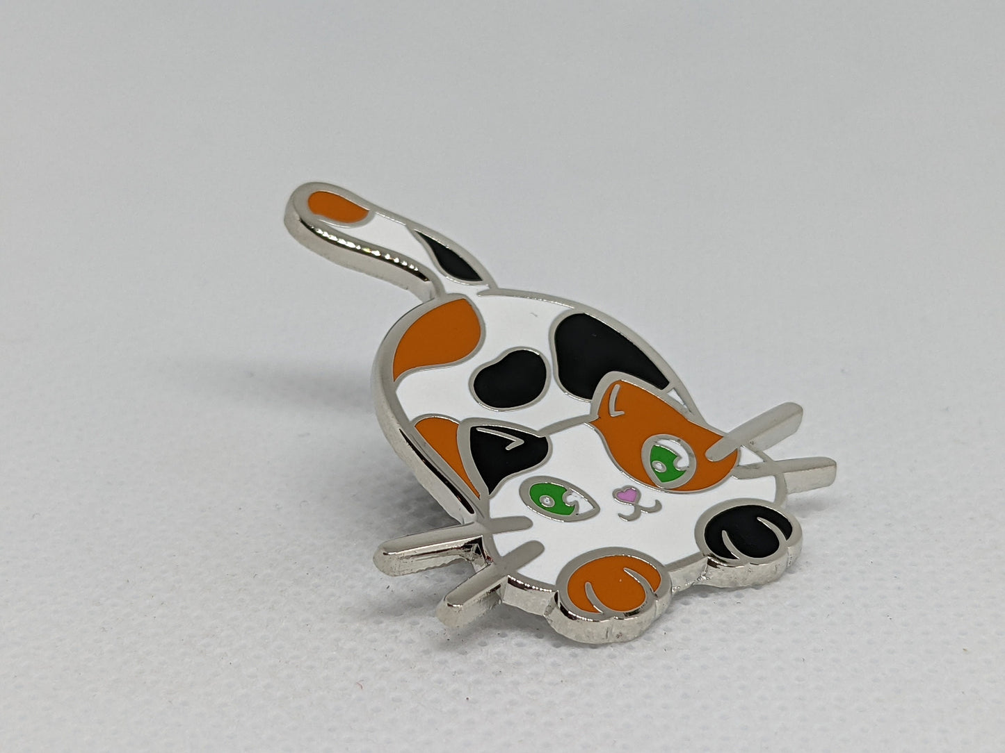Chibi Calico Cat Enamel Pin | Cat Lover Gift | Cat Pin Accessory | Neko Pin for Cat Mom Cat Dad Cat Parent