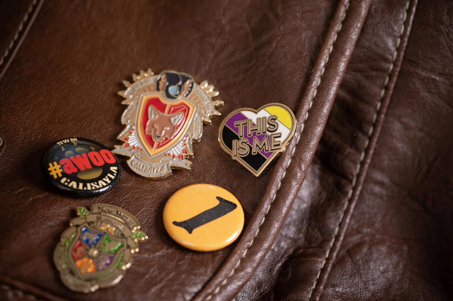 Nonbinary Pride Enamel Pin | "This Is Me" The Greatest Showman Heart Shaped Enby Pride Flag Pin