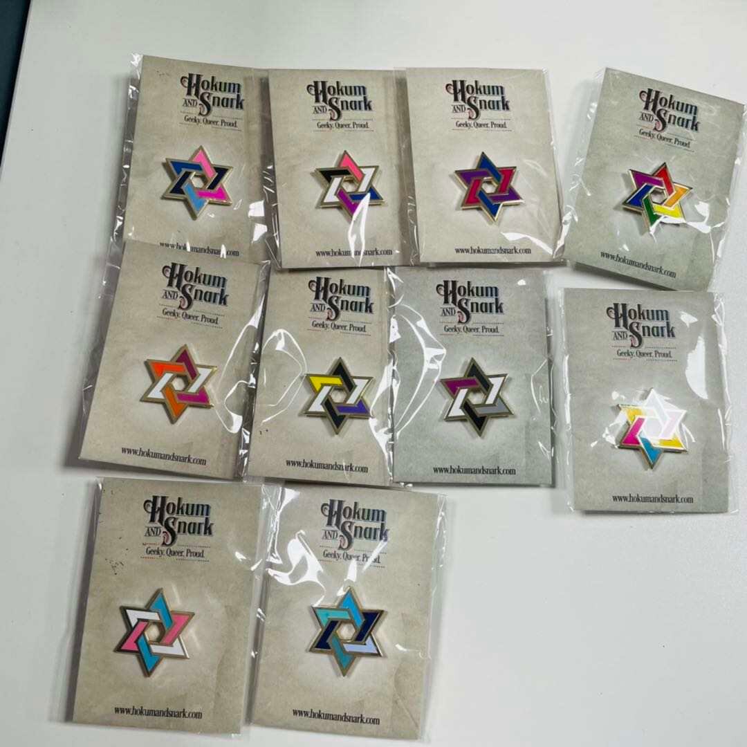 Six-Pointed Star of David LGBT+ Pride Pin | Pick Rainbow Bisexual Pansexual Asexual Lesbian Gay Male Omnisexual Nonbinary Genderfluid Trans