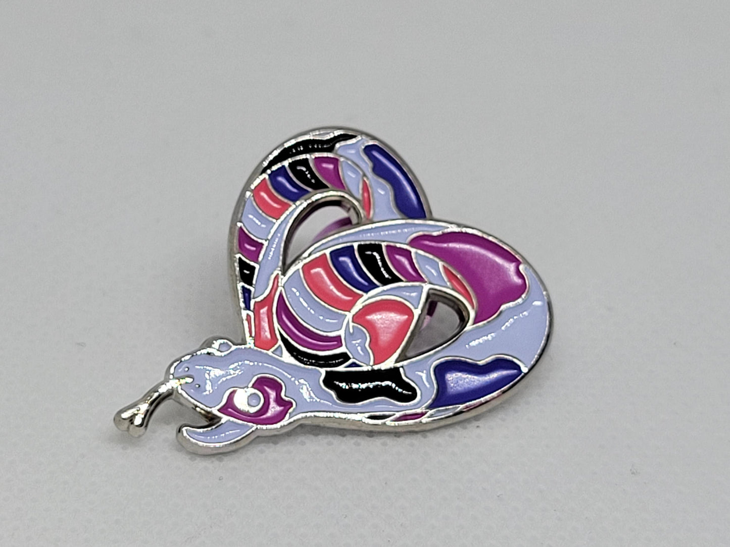 Genderfluid Pride Noodle Enamel Pin in Genderfluid Pride Flag Colors