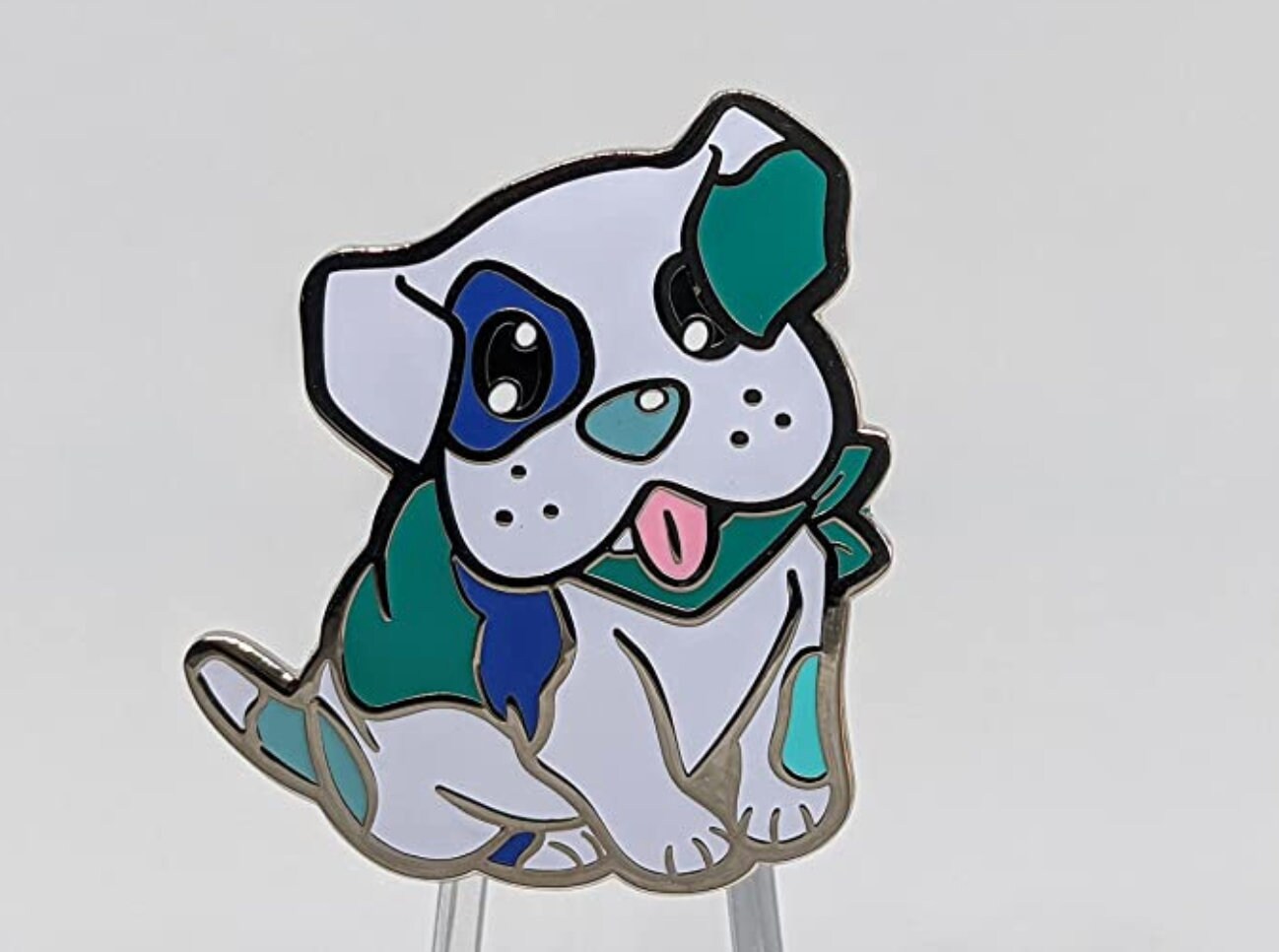 MLM Pride Pin Gay Dog Enamel Pin in MLM Flag Colors | Subtle MLM Pride Pin