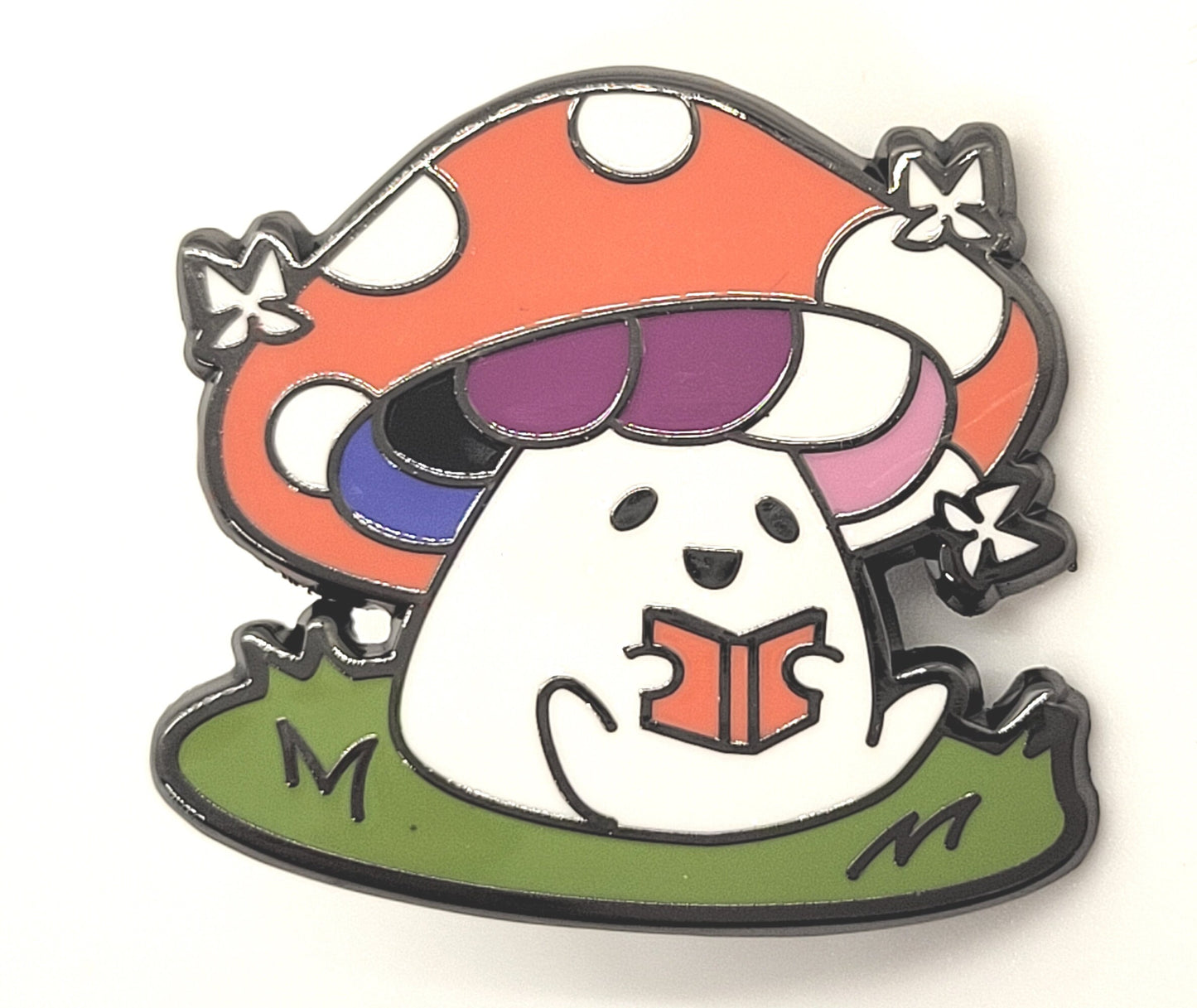 Adorable Mushroom Genderfluid Pride Pin Hard Enamel with Genderfluid Flag Colors | Subtle Gay Pin | *FREE SHIPPING*