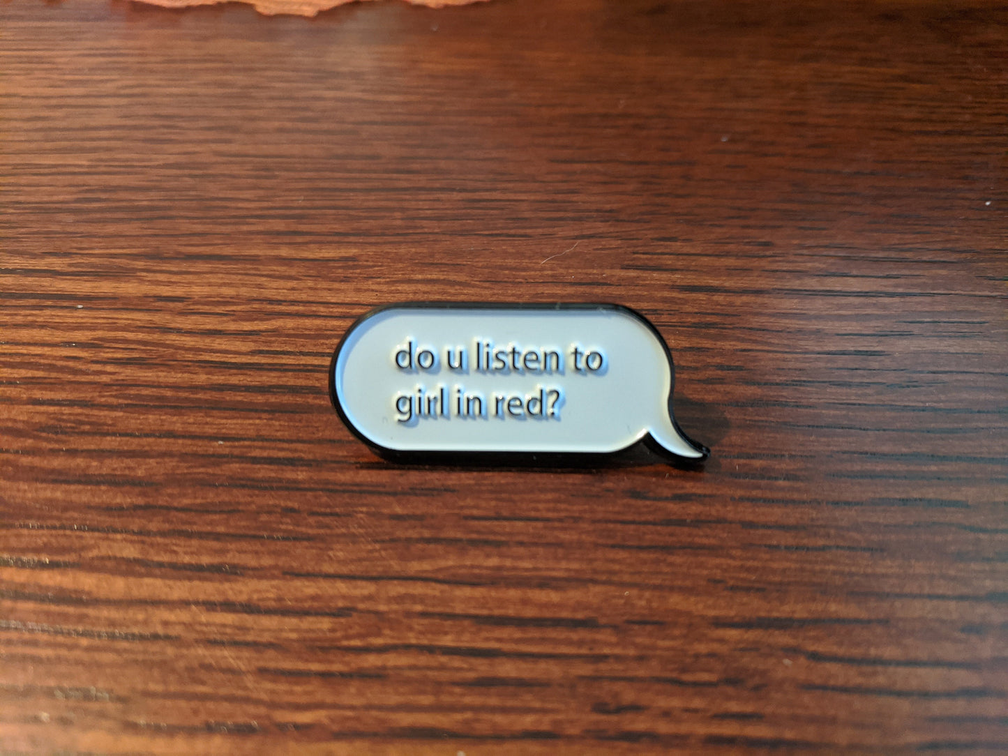 Do You Listen To Girl In Red Code Lesbian Enamel Pin | Subtle Pride Jewelry Gift