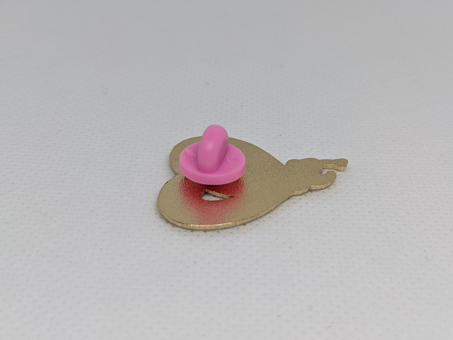 Subtle Lesbian Pride Pin | Heart-Shaped Snake Enamel Pin in Sunset Lesbian Flag Colors | LGBTQ+ Danger Noodle