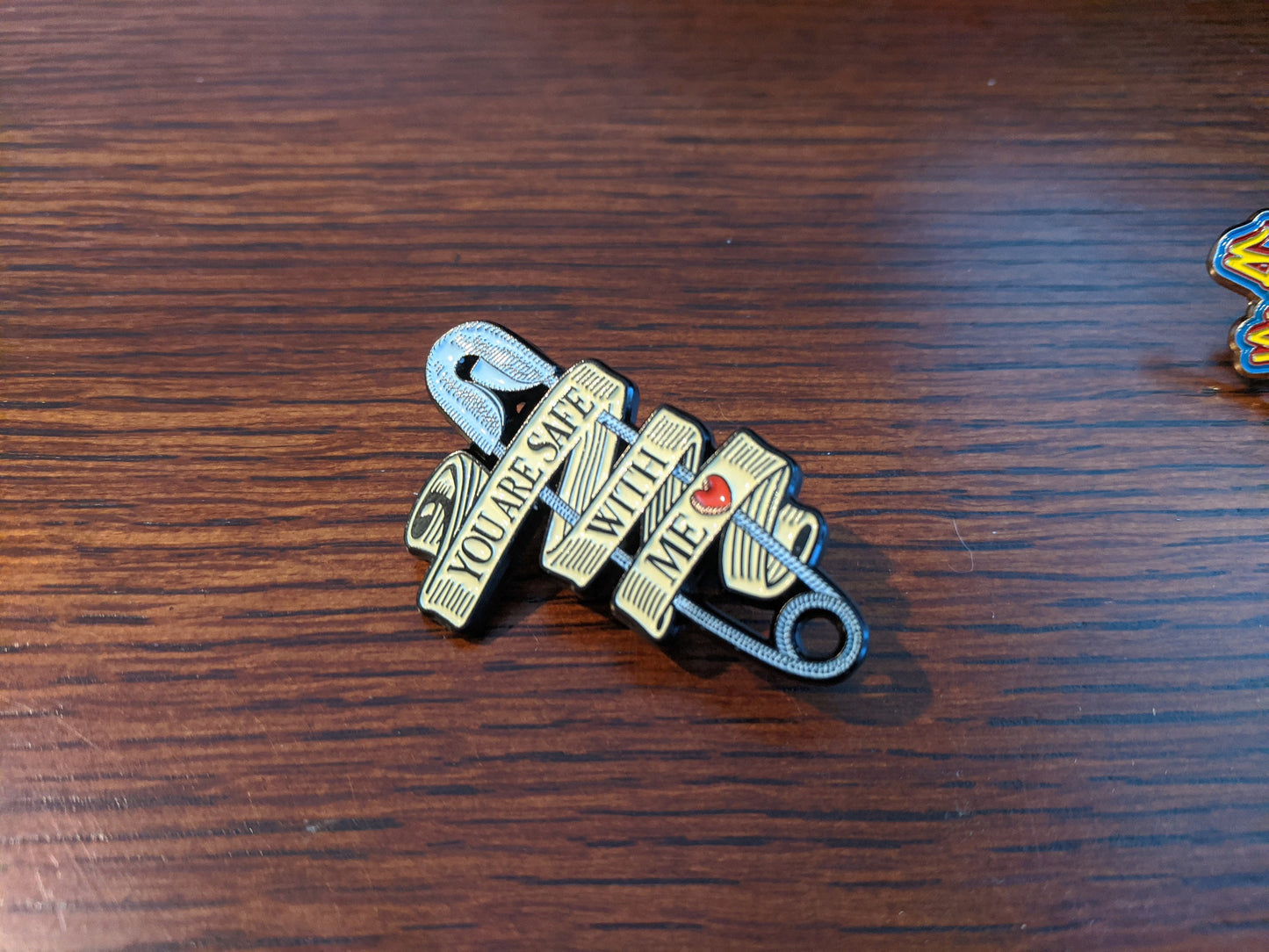 You are Safe with Me Pin | Safe Space Pin | LGBTQ Ally Pin | Safety Pin Trans Rights SafeSpace Enamel Pin