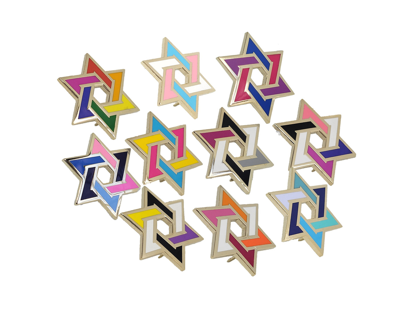 Six-Pointed Star of David LGBT+ Pride Pin | Pick Rainbow Bisexual Pansexual Asexual Lesbian Gay Male Omnisexual Nonbinary Genderfluid Trans