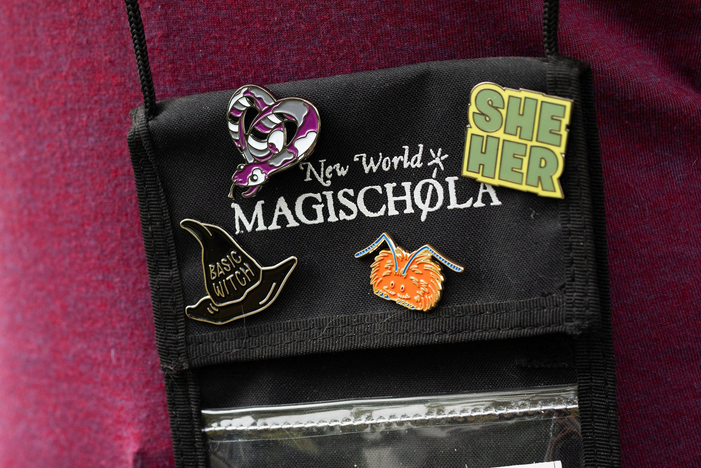 Subtle Asexual Pride Pin | Danger Noodle Enamel Pin in Ace LGBTQ+ Pride Flag Colors | Pride Jewelry Accessories Gift