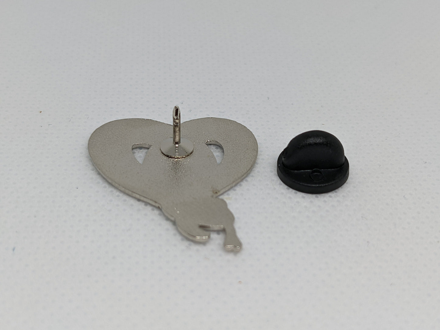 Subtle Agender Pride Noodle Heart-Shaped Snake Enamel Pin | Agender Pride Pin in LGBTQ+ Flag Colors