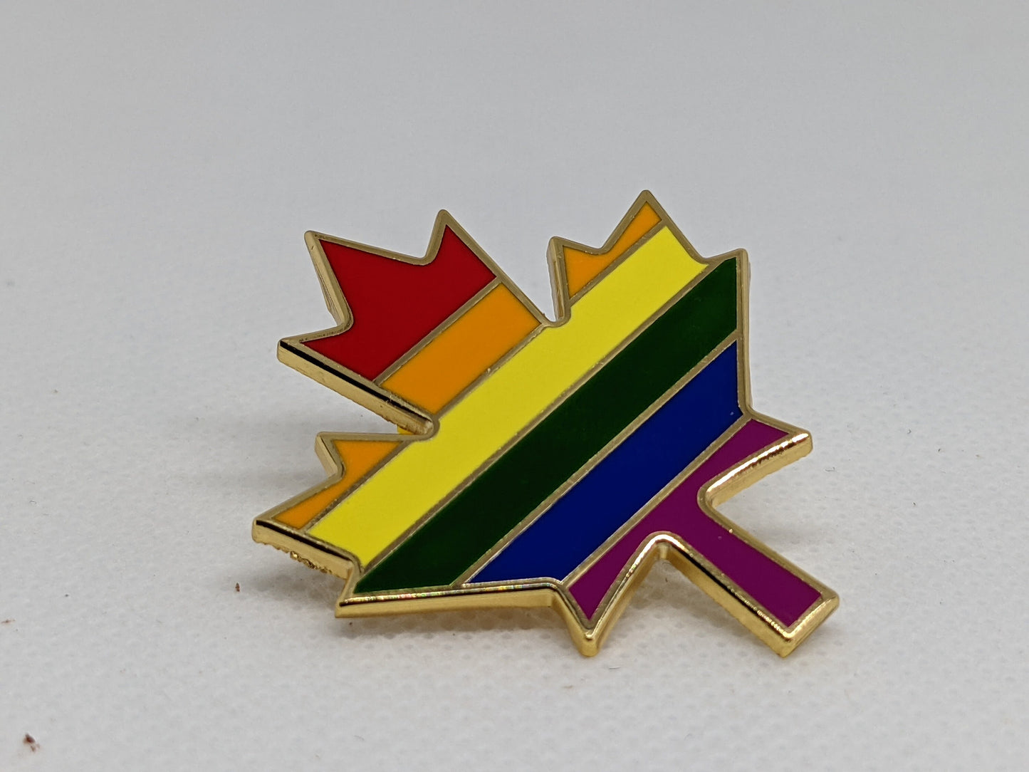 Gay Pride Rainbow Flag Canada Pride Canadian Maple Leaf Hard Enamel Pin for LGBTQ+ Pride | Pride Jewelry