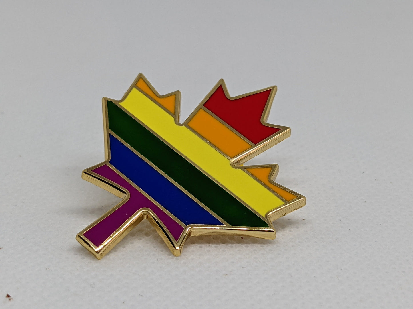 Gay Pride Rainbow Flag Canada Pride Canadian Maple Leaf Hard Enamel Pin for LGBTQ+ Pride | Pride Jewelry
