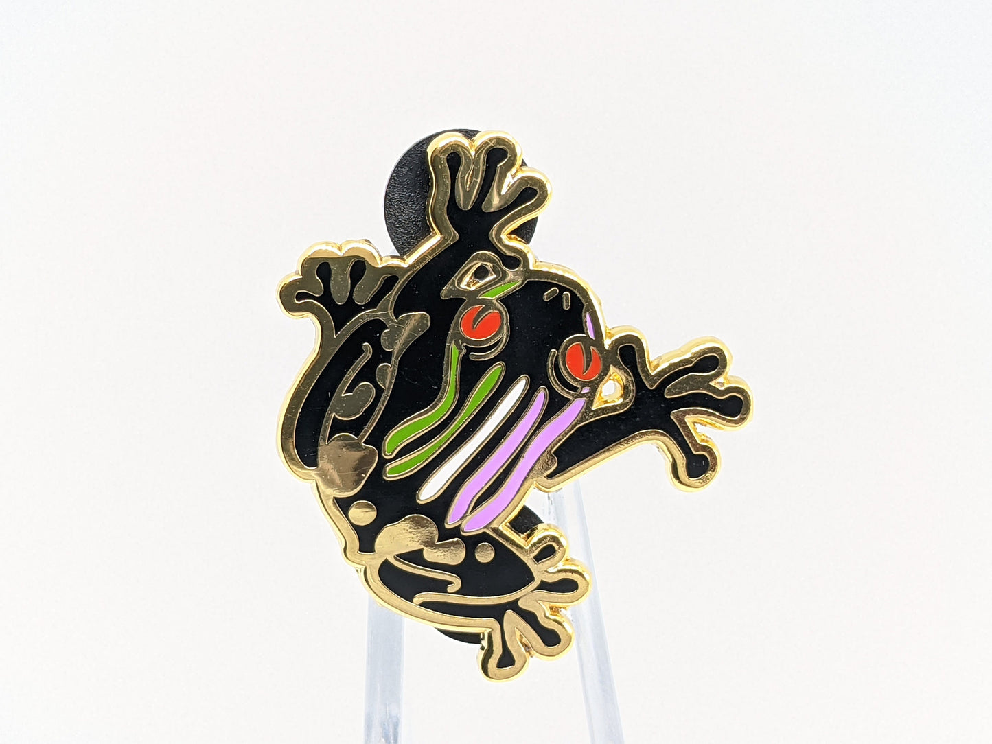 Subtle Pride Frog Gold Hard Enamel Pin | Choose Rainbow, Bi, Pan, Ace, Aro Trans Lesbian Nonbinary Genderqueer LGBTQ+ Pride Gay Frog Pins