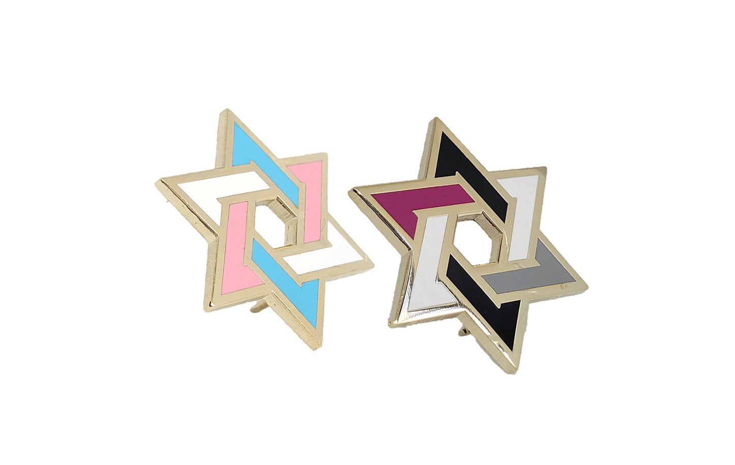Six-Pointed Star of David LGBT+ Pride Pin | Pick Rainbow Bisexual Pansexual Asexual Lesbian Gay Male Omnisexual Nonbinary Genderfluid Trans