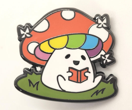 Adorable Mushroom LGBTQ Pride Pin Hard Enamel with Rainbow Pride Flag Colors | Subtle Gay Pin | *FREE SHIPPING*