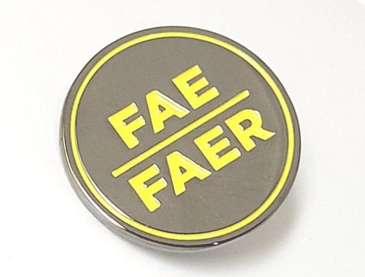 Fae Faer Enamel Neopronoun Pin | Gender Nonconforming Genderfae Neo Pronoun Pin