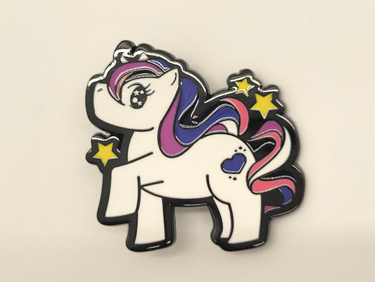 Genderfluid Pride Unicorn Pin | Chibi Enamel Gay Little Pony Pin with Gender Fluid Pride Flag Colors | LGBTQ+ Pins | Genderfluid Jewelry