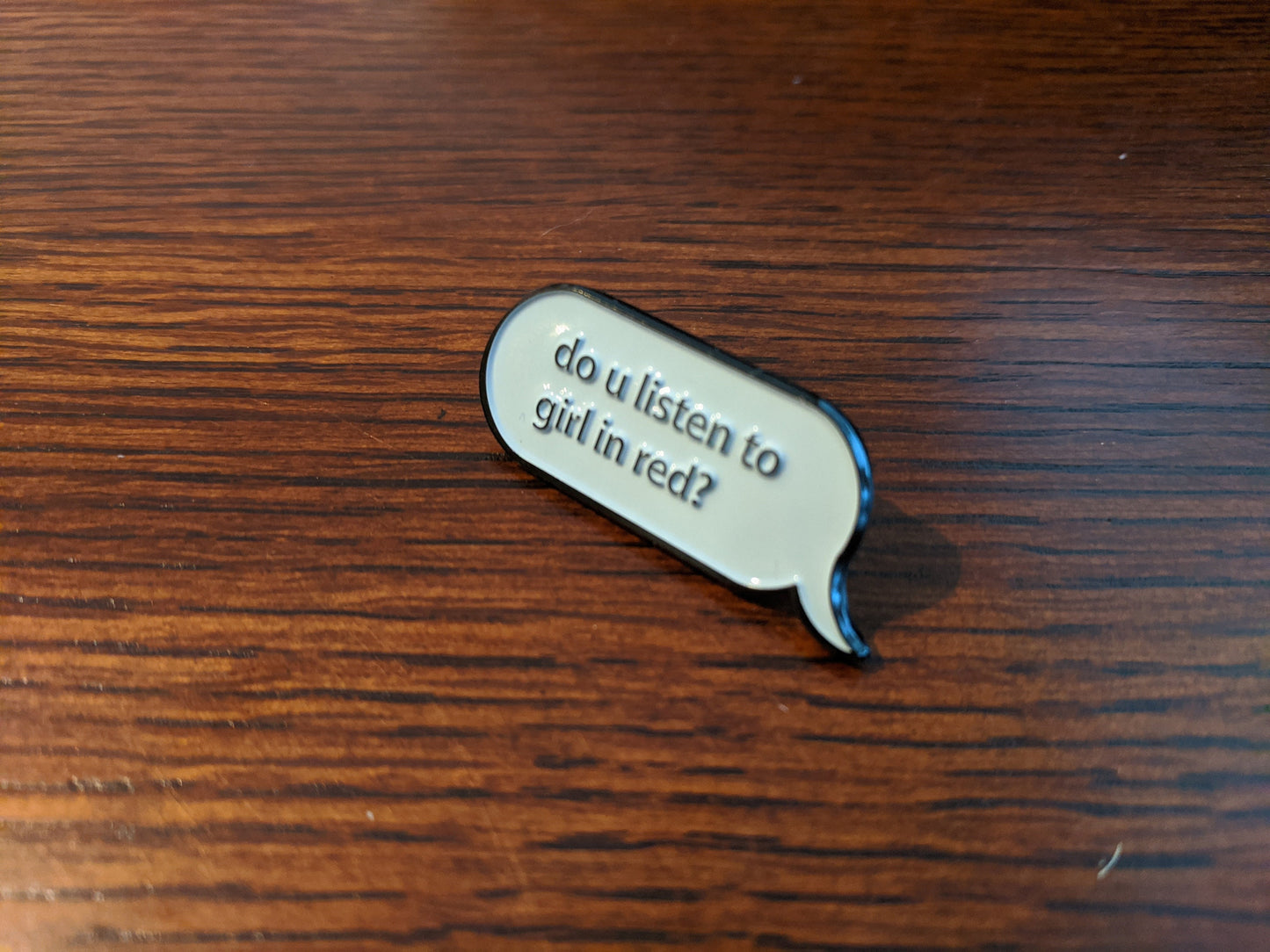 Do You Listen To Girl In Red Code Lesbian Enamel Pin | Subtle Pride Jewelry Gift