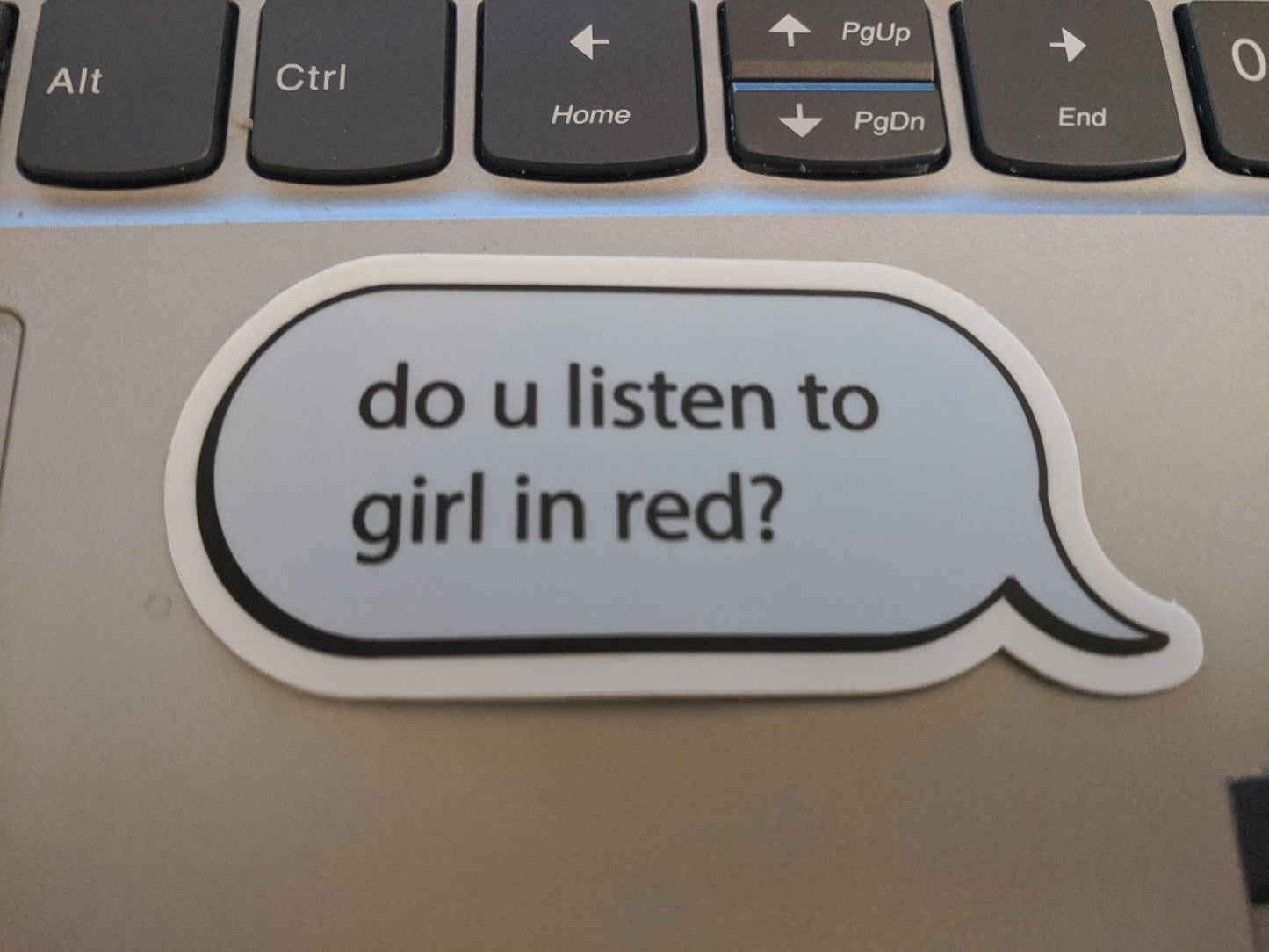 Do You Listen To Girl In Red Code Lesbian Decal 3" | Waterproof Die-Cut Vinyl Sticker for Car, Laptop, Water Bottle etc.