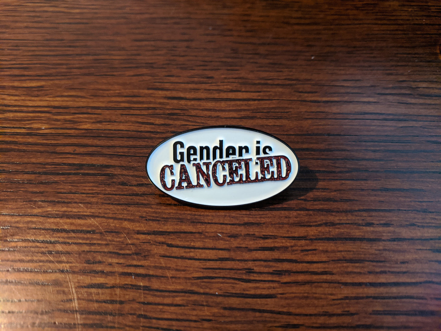 Gender Is Canceled Nonbinary Agender Neutrois Maverique LGBTQ Pride Enby Enamel Pin