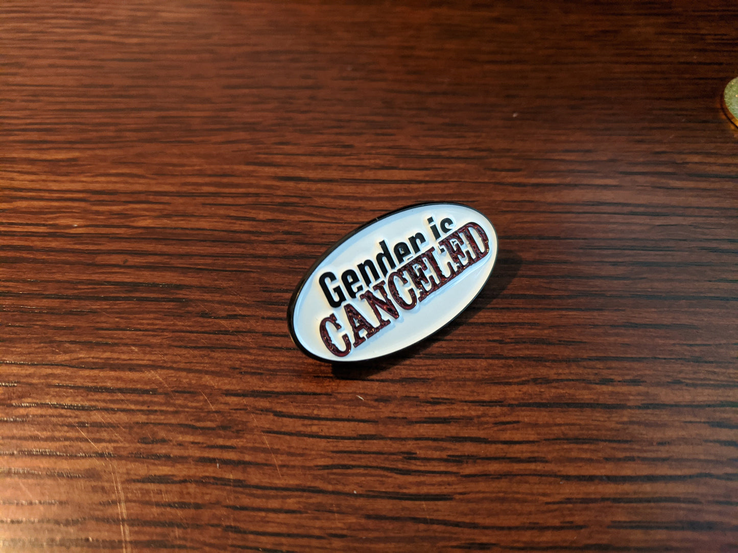 Gender Is Canceled Nonbinary Agender Neutrois Maverique LGBTQ Pride Enby Enamel Pin