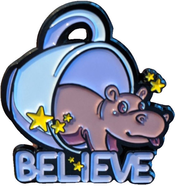 North American House Hippo Canadian Cryptid Soft Enamel Pin